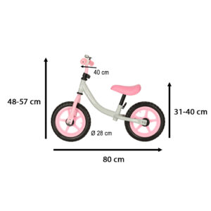 Rowerek biegowy Trike Fix Balance ultra lekki 1 8kg szary rozowy
