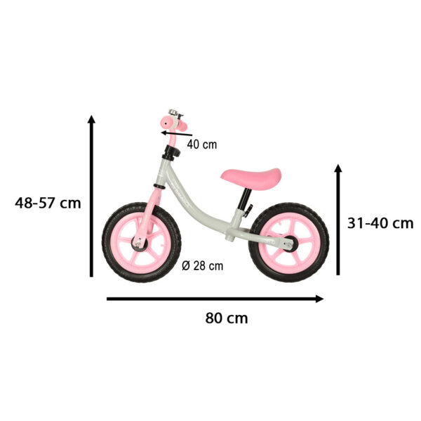 Rowerek biegowy Trike Fix Balance ultra lekki 1 8kg szary rozowy