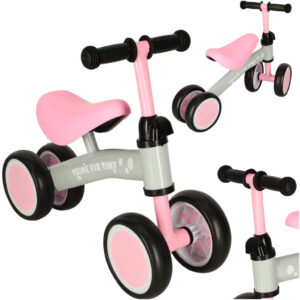 Rowerek biegowy Trike Fix Tiny jezdzik chodzik 4 kola regulacja kierownicy rozowy