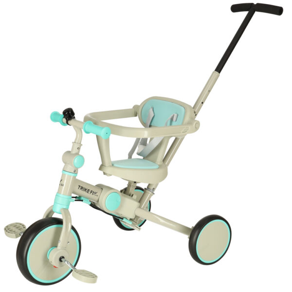 Rowerek trojkolowy TRIKE FIX V4 niebiesko szary z daszkiem