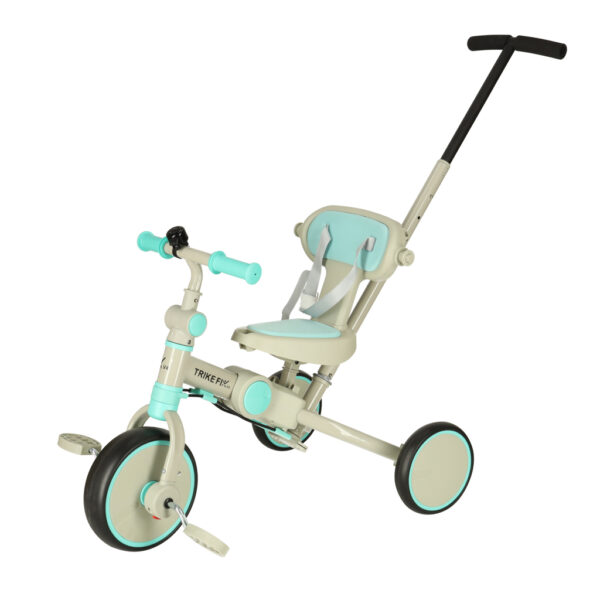 Rowerek trojkolowy TRIKE FIX V4 niebiesko szary z daszkiem
