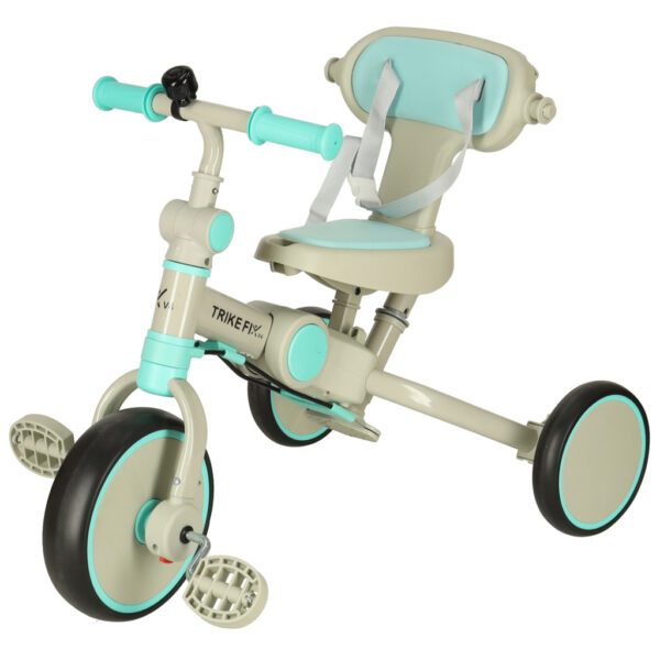Rowerek trojkolowy TRIKE FIX V4 niebiesko szary z daszkiem