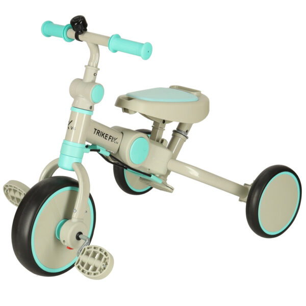 Rowerek trojkolowy TRIKE FIX V4 niebiesko szary z daszkiem