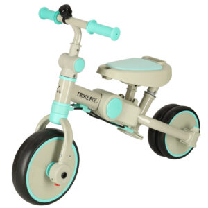 Rowerek trojkolowy TRIKE FIX V4 niebiesko szary z daszkiem