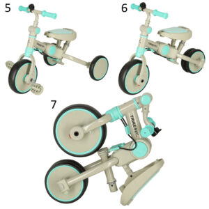 Rowerek trojkolowy TRIKE FIX V4 niebiesko szary z daszkiem