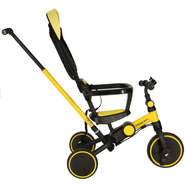 Rowerek trojkolowy TRIKE FIX V4 zolto czarny z daszkiem