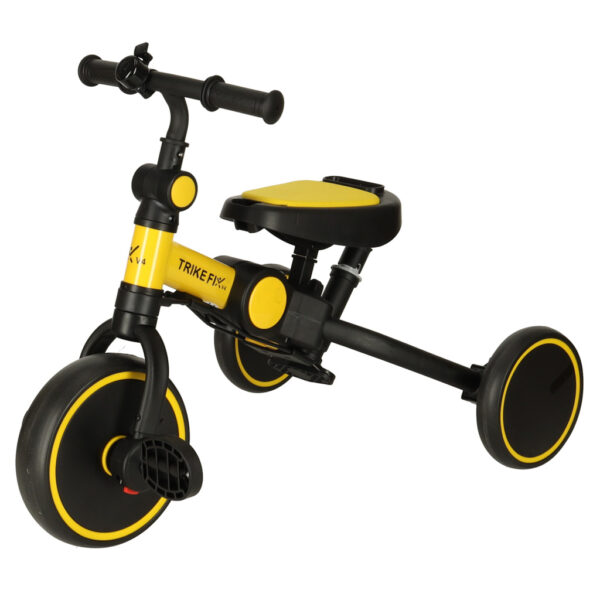 Rowerek trojkolowy TRIKE FIX V4 zolto czarny z daszkiem