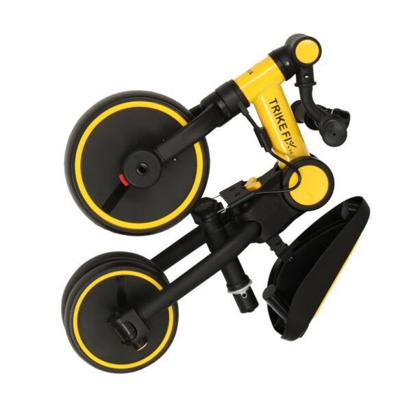 Rowerek trojkolowy TRIKE FIX V4 zolto czarny z daszkiem
