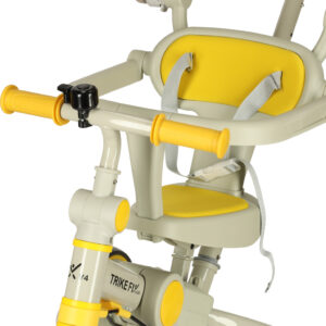 Rowerek trojkolowy TRIKE FIX V4 zolto szary z daszkiem