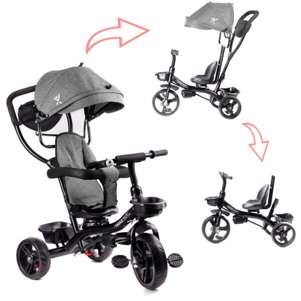 KX6200 Rowerek trójkołowy Trike Fix Lite szary