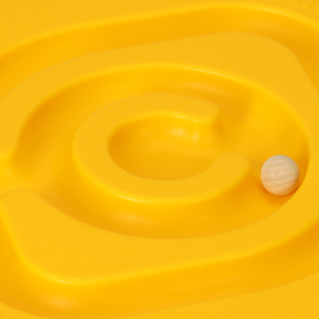 Rownowaznia do balansowania deska z labiryntem dla dzieci zolta