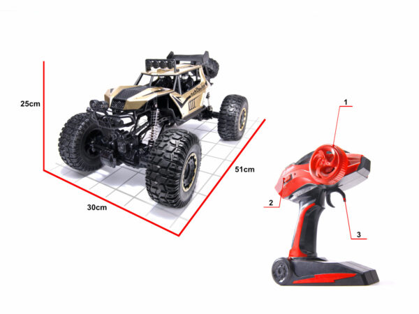 Samochod RC Rock Crawler 2 4GHz 1 8 51cm zloty