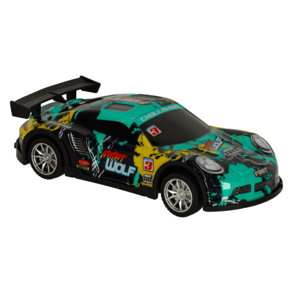 Samochod RC sportowy niebiesko zielony Samochod RC sportowy niebiesko zielony