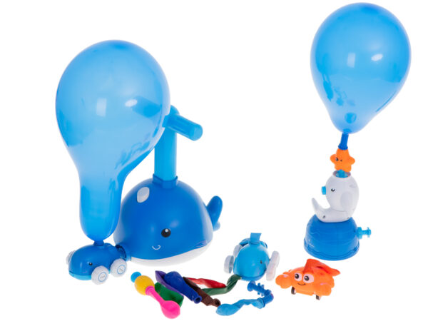 Samochod aerodynamiczny wyrzutnia balonow delfin