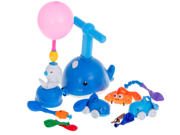 Samochod aerodynamiczny wyrzutnia balonow delfin