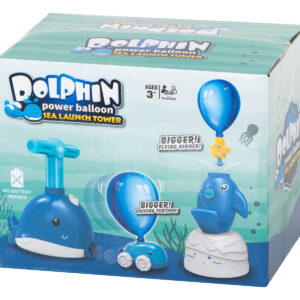 Samochod aerodynamiczny wyrzutnia balonow delfin