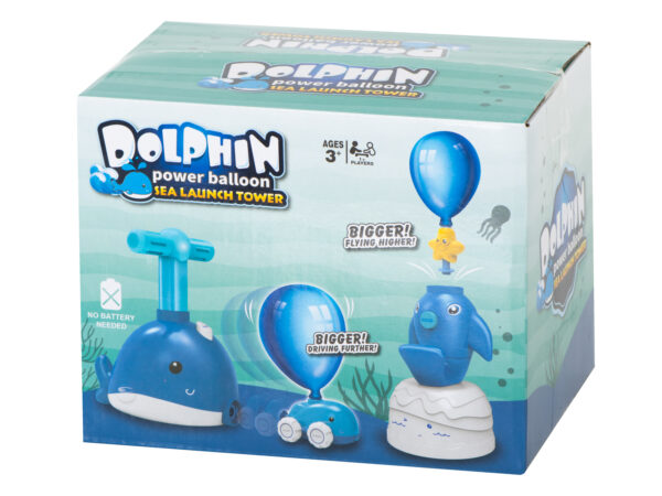 Samochod aerodynamiczny wyrzutnia balonow delfin