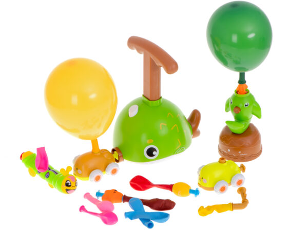 Samochod aerodynamiczny wyrzutnia balonow ryba