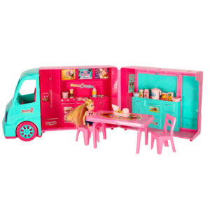 Samochod dla lalek kamper food truck zestaw 21 el