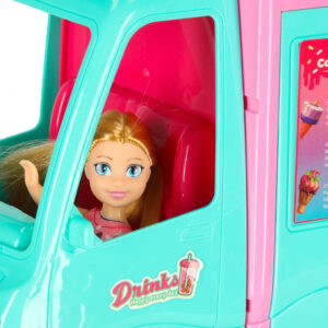 Samochod dla lalek kamper food truck zestaw 21 el