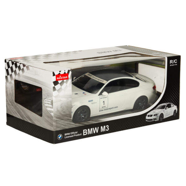 Rastar 48000 BMW M3 1 14 бяла кола с дистанционно управление