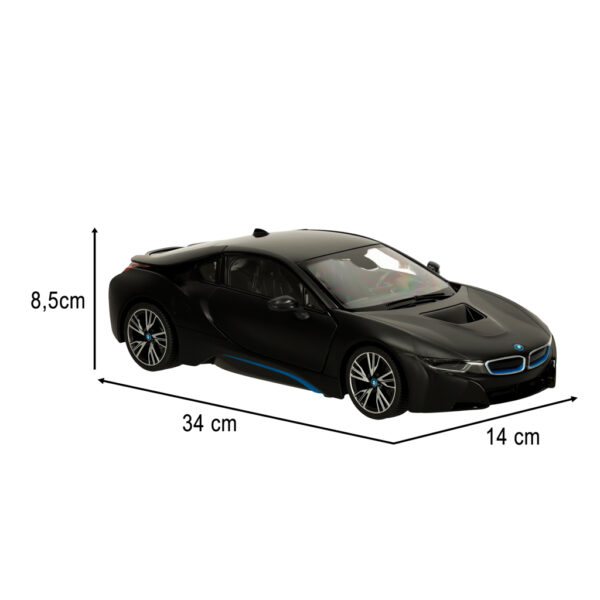 Rastar 71010 BMW i8 1 14-dverové auto na diaľkové ovládanie, čierne