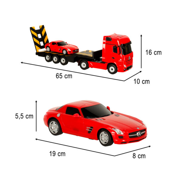 Samochod zdalnie sterowany Rastar 74920 Mercedes Benz Actros 1 26 czerowny