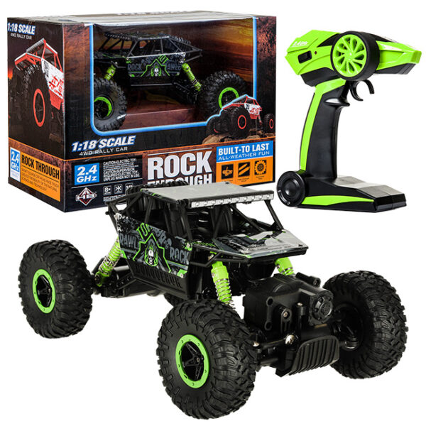 Samochod zdalnie sterowany na pilota RC Rock Crawler HB 2 4GHz 1 18 zielony