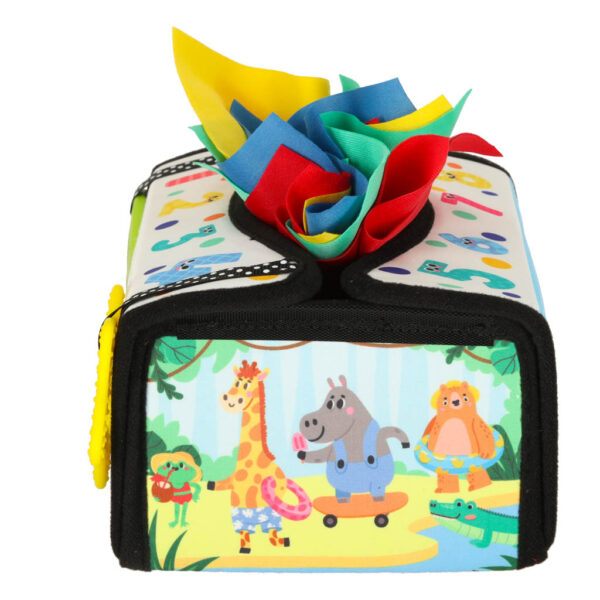Sorter pudelko z chusteczkami sensoryczne montessori mata 2w1
