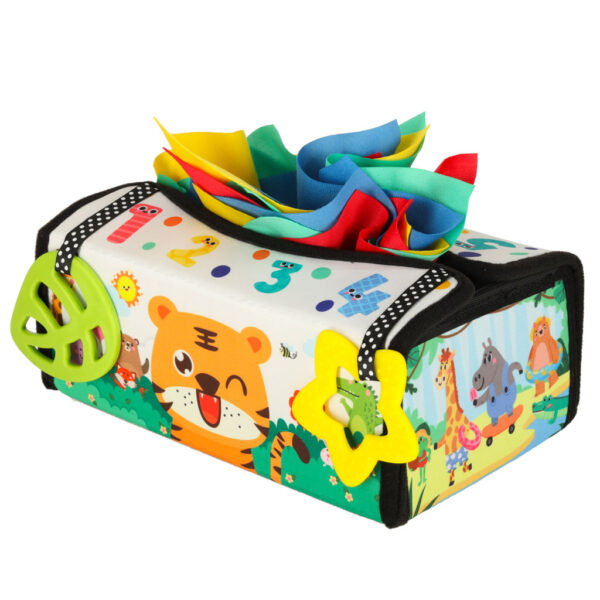 Sorter pudelko z chusteczkami sensoryczne montessori mata 2w1
