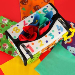 Sorter pudelko z chusteczkami sensoryczne montessori mata 2w1