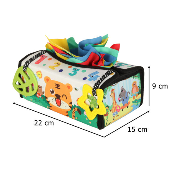 Sorter pudelko z chusteczkami sensoryczne montessori mata 2w1