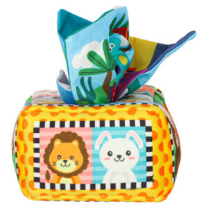 Sorter pudelko z chusteczkami sensoryczne montessori pluszowe cyfry litery