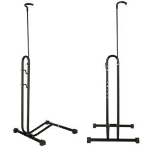 Single bicycle rack high high metal black