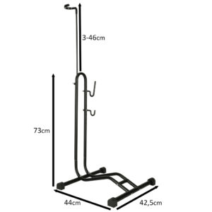 Single bicycle rack high high metal black