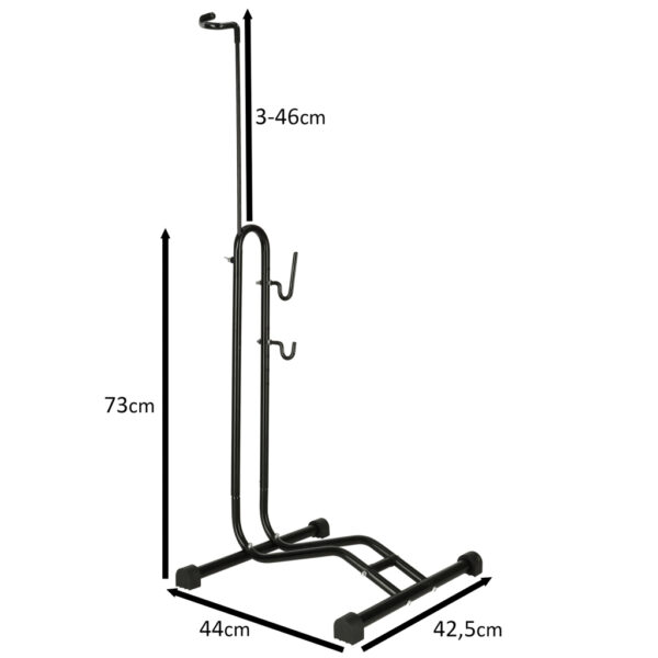 Single bicycle rack high high metal black