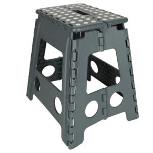 Stolek taboret skladany antyposlizgowy 39cm ciemny szary