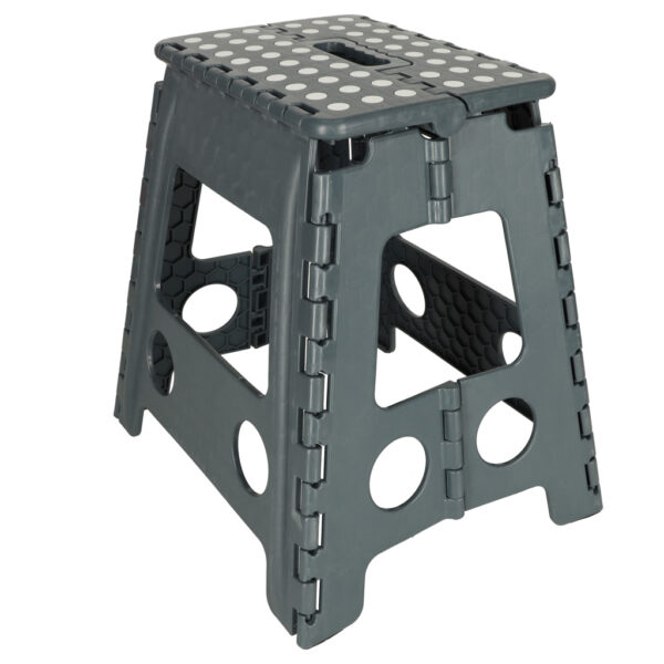 Stolek taboret skladany antyposlizgowy 39cm ciemny szary Stolek taboret skladany antyposlizgowy 39cm ciemny szary