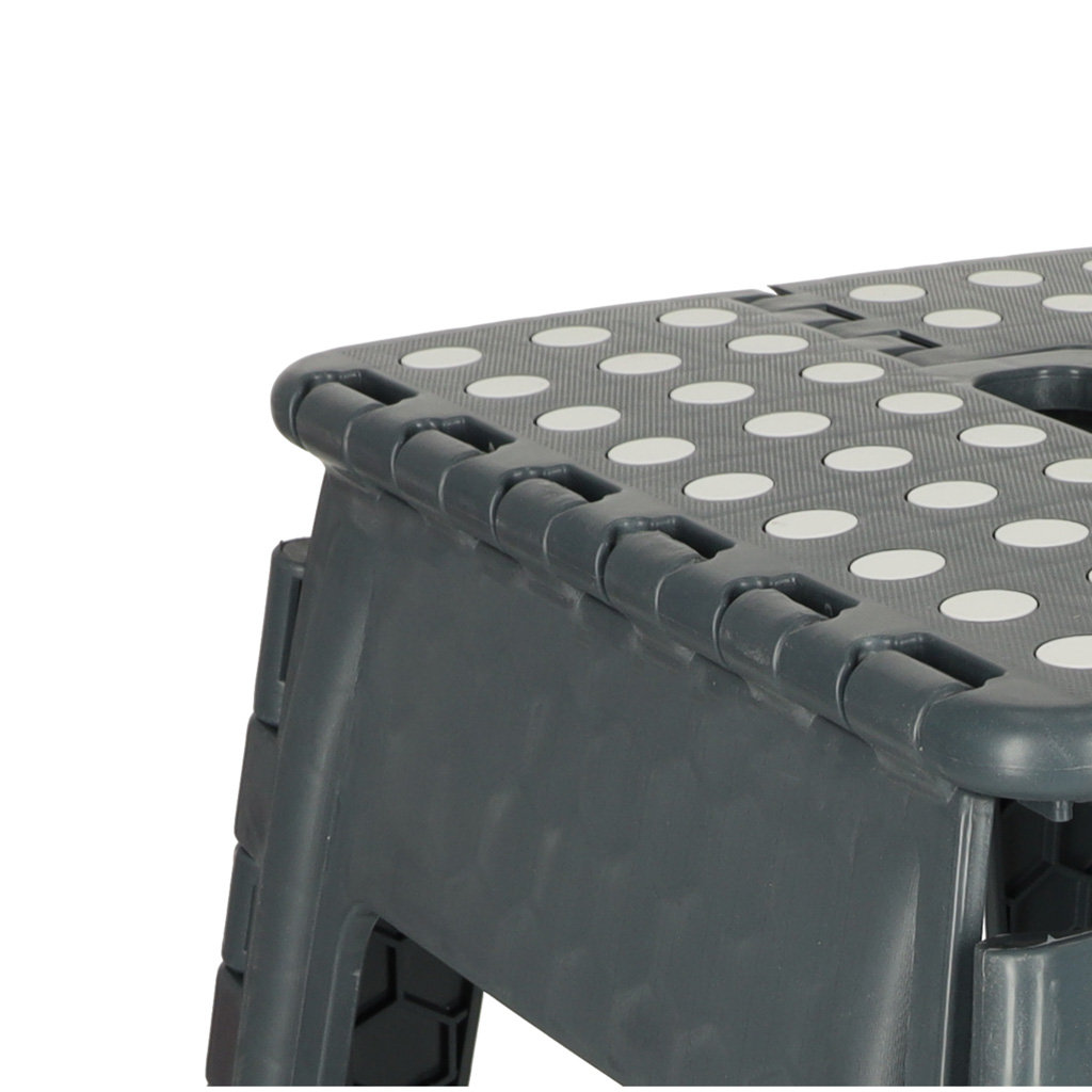 Stolek taboret skladany antyposlizgowy 39cm ciemny szary