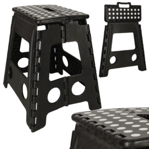 Stolek taboret skladany antyposlizgowy 39cm czarny