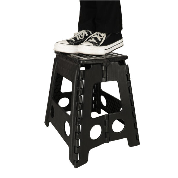 Stolek taboret skladany antyposlizgowy 39cm czarny