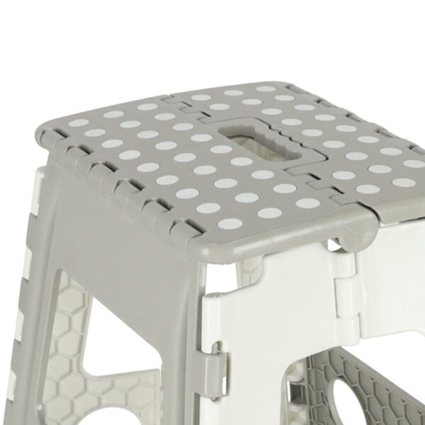 Stolek taboret skladany antyposlizgowy wysoki 39cm jasny szary