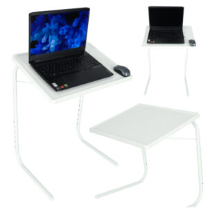 Stolik boczny pod laptopa skladany 52 x 40 cm bialy