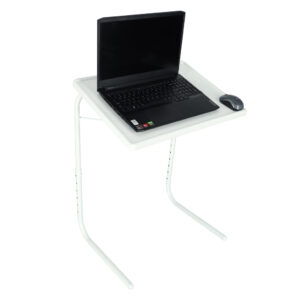 Stolik boczny pod laptopa skladany 52 x 40 cm bialy