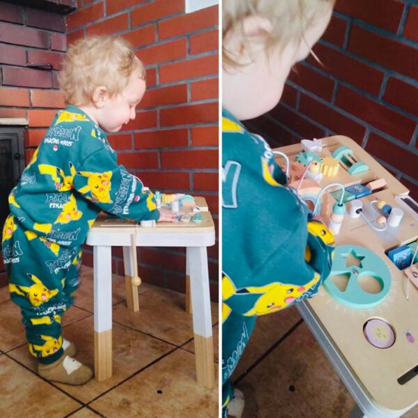 Stolik manipulacyjny LULILO montessori mietowy