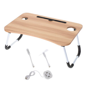 Stol notebooku složený do postele. USB stojan
