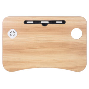 Stol notebooku složený do postele. USB stojan