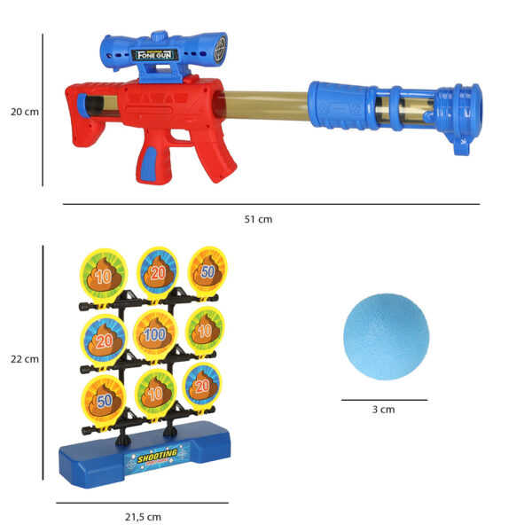 Strzelanie do celu ruchoma tarcza pistolet pilki