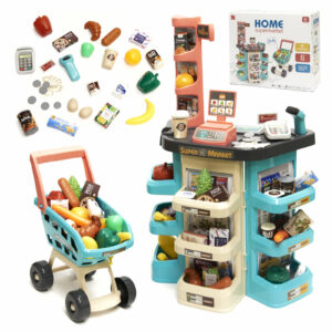 KX6395 Supermarket sklep kasa fiskalna + wózek miętowy