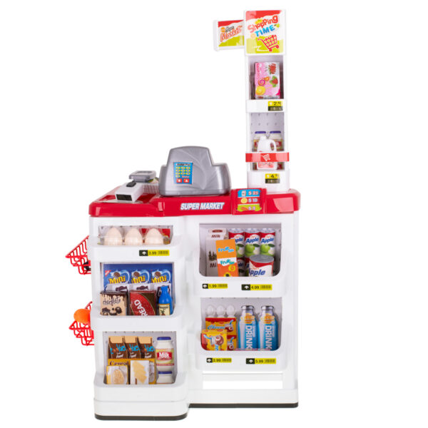 Supermarket sklep kasa fiskalna wozek model